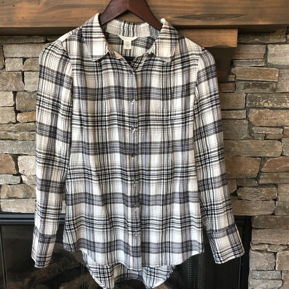 ❤️✨Caslon Plaid Petite Tunic Button Down Shirt✨❤️